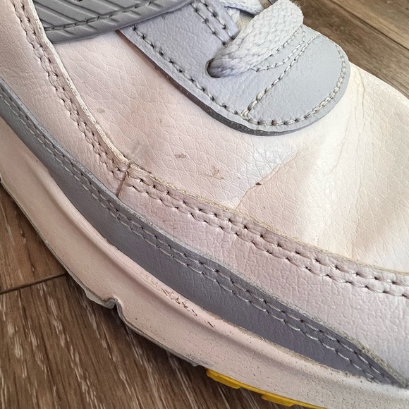 Nike Air Max 90 Leather GS White Blue Whisper - Picture 5 of 9